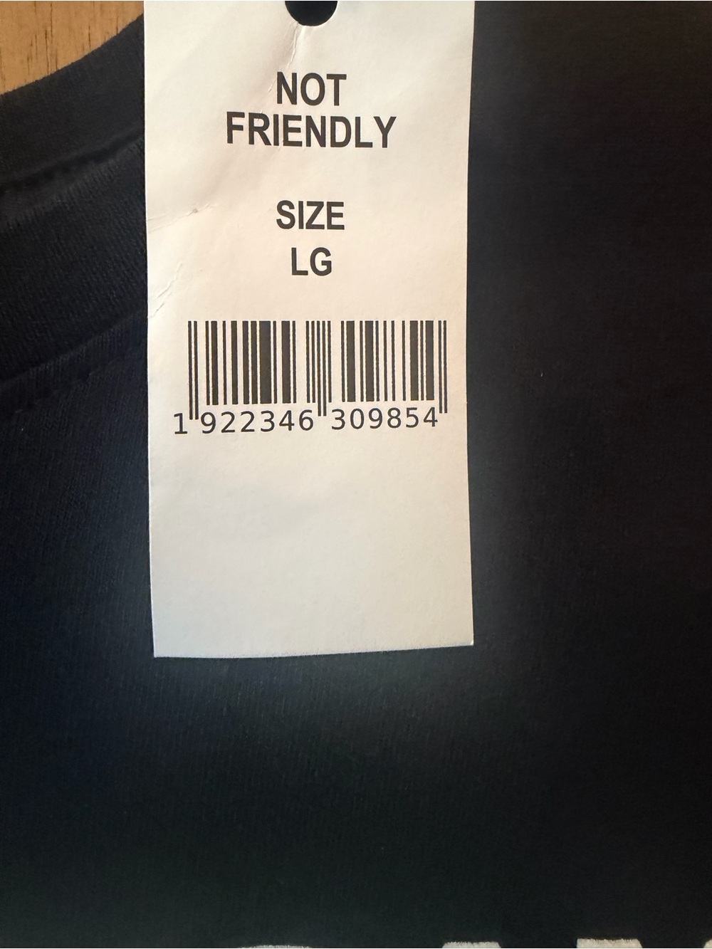 NOT FRIENDLY Graphic Black Short-Sleeve Tee by Brisco - Picture 3 of 6
